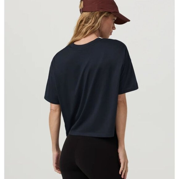 Vuori Energy Tee in Black Heather Size XL Cropped Boxy Soft Jersey - Picture 2 of 7